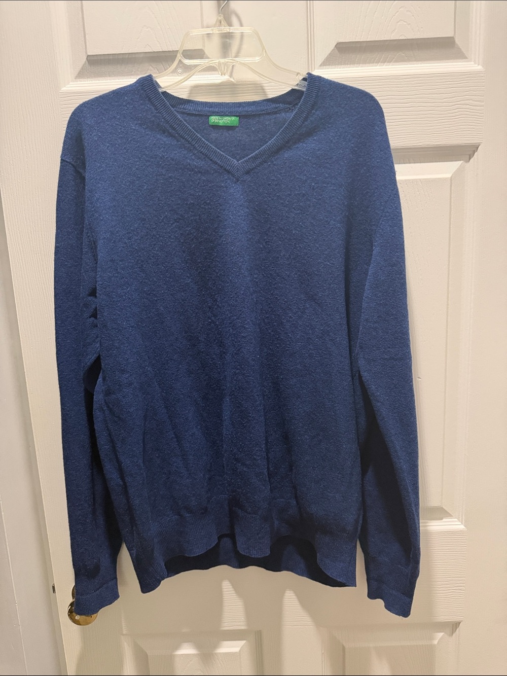 United Colors Of Benetton Men's Navy V-Neck Sweater